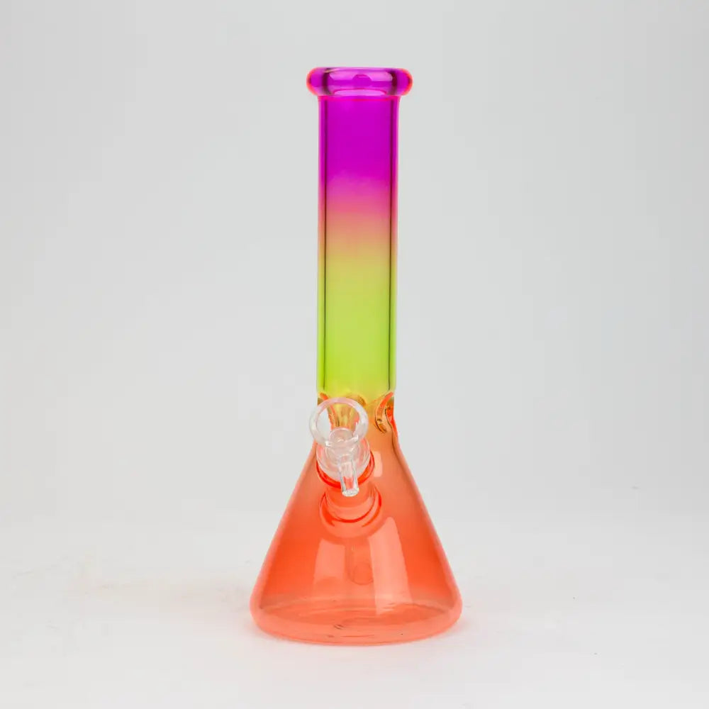 10" Multi color glass water bong_4