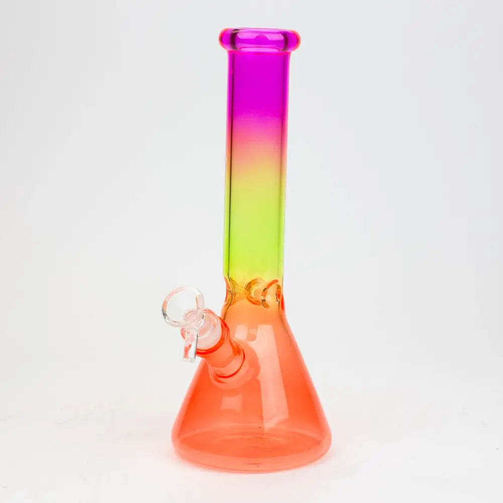 10" Multi color glass water bong_1