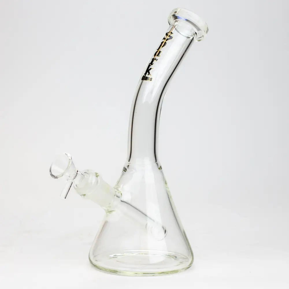 10" SPARK beaker thick glass bent neck water bong_4