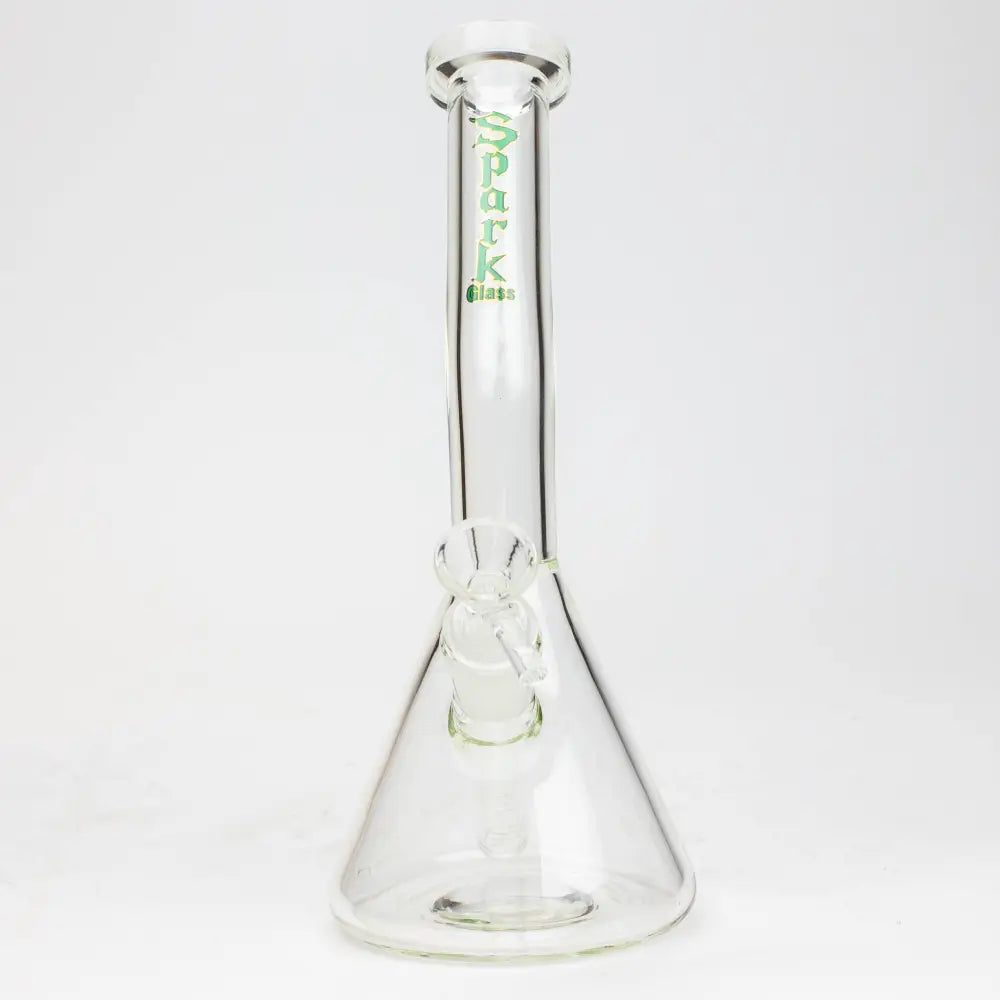 10" SPARK beaker thick glass bent neck water bong_7