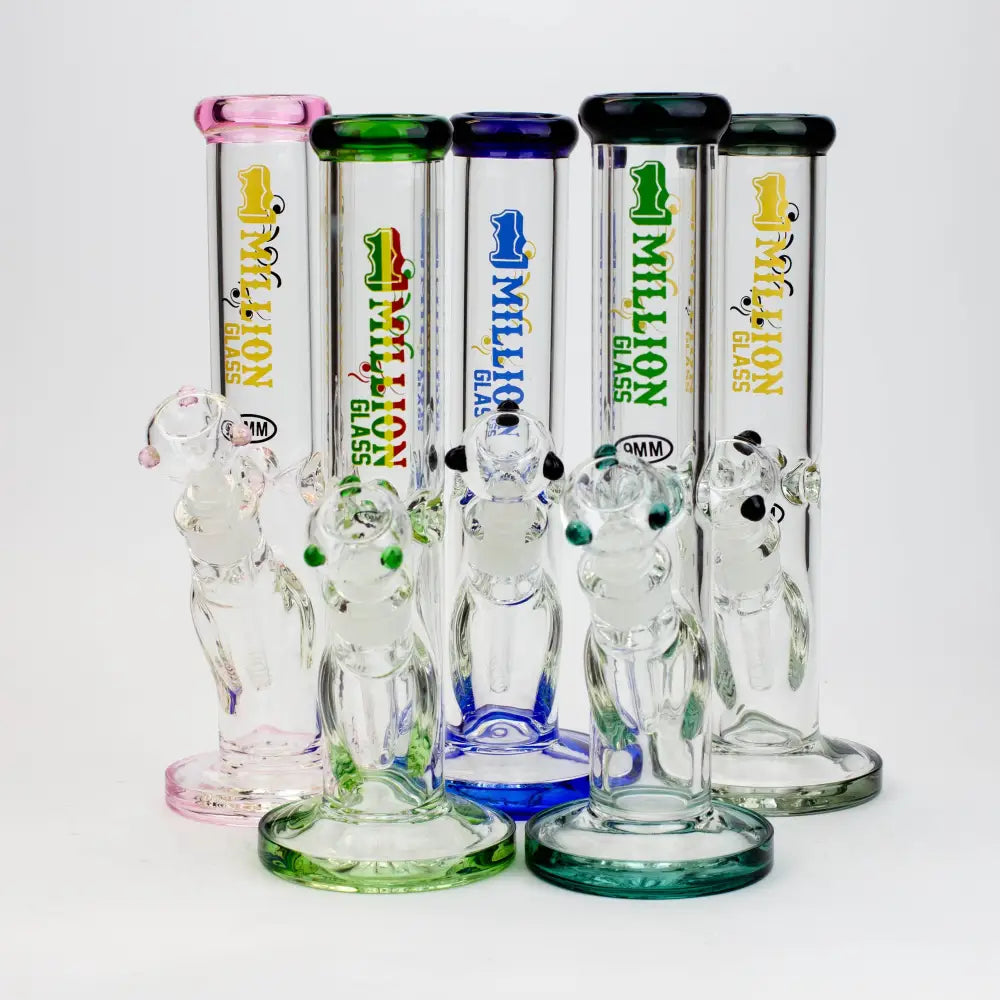 11" 1-MILLION Glass / 9mm / glass tube water bong_0