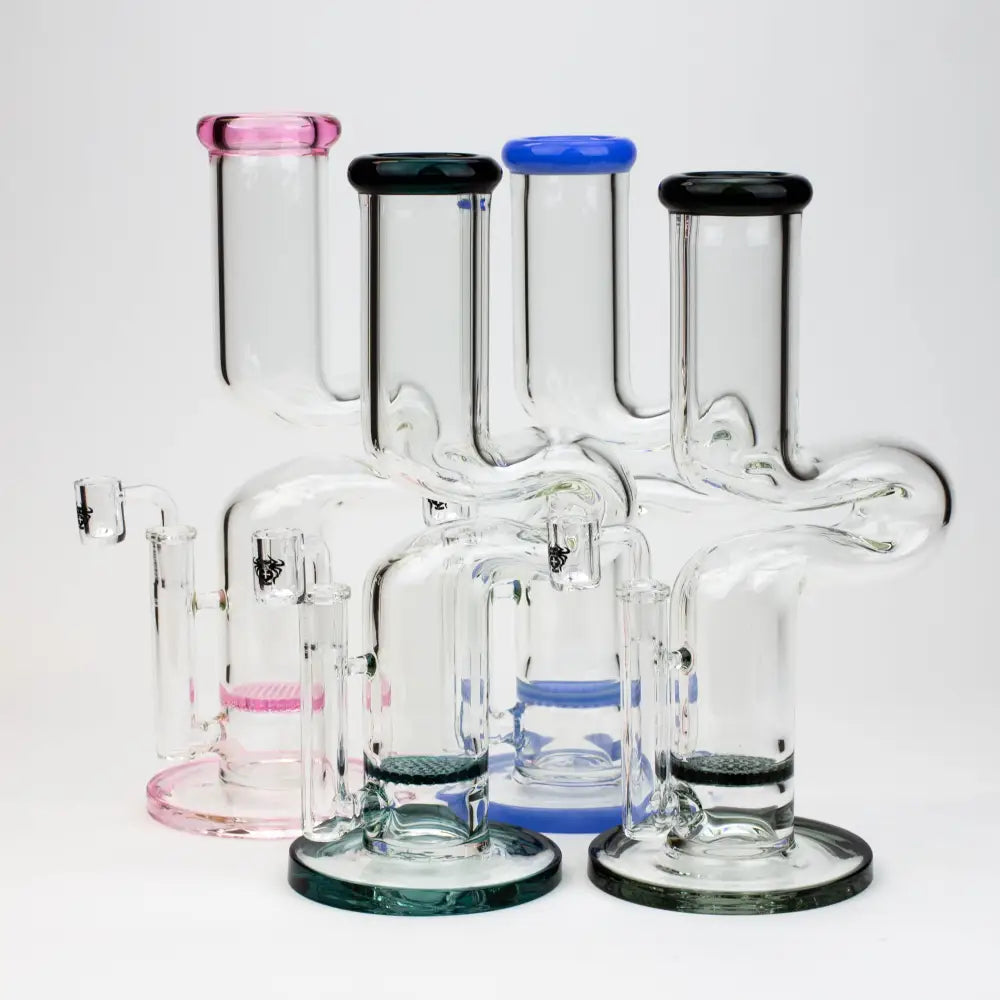 11.5" 2-in-1 7mm Kink Zong glass water bong [AKG003]_4