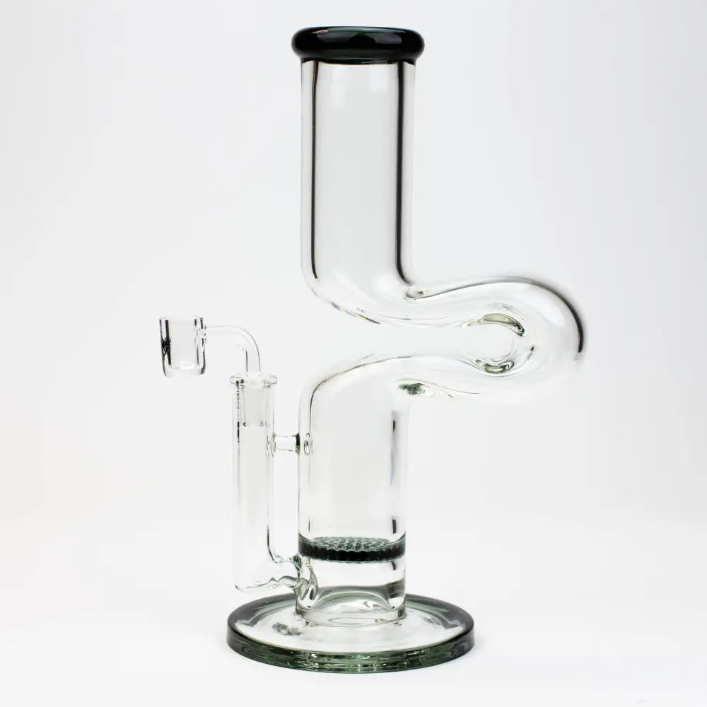 11.5" 2-in-1 7mm Kink Zong glass water bong [AKG003]_9