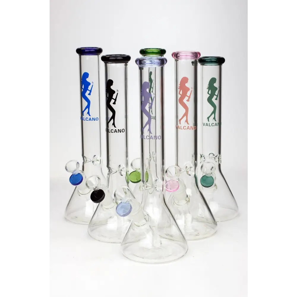 11.5" Valcano beaker glass water bong_0