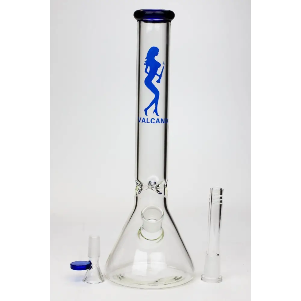 11.5" Valcano beaker glass water bong_4