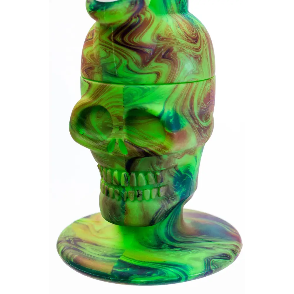 11" Assorted design silicone detachable skull bong_5