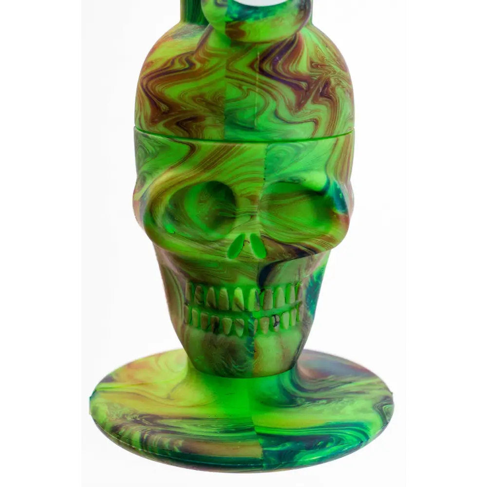 11" Assorted design silicone detachable skull bong_1