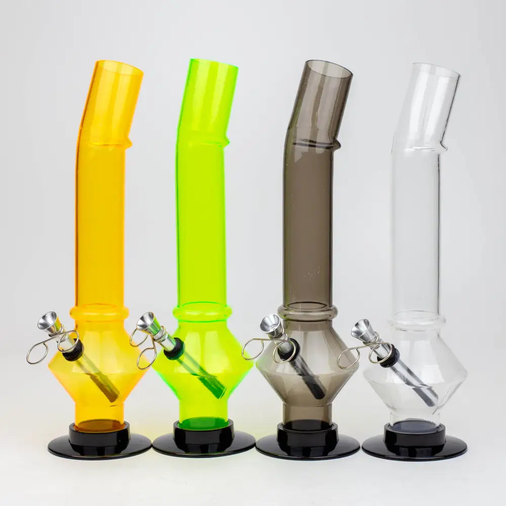 11" bent neck acrylic water pipe assorted [FP series]_0