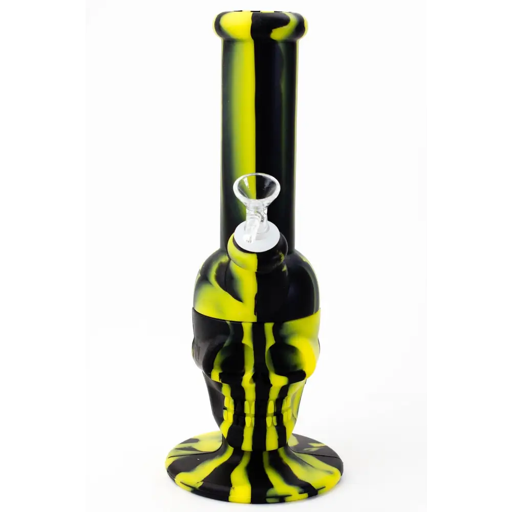 11" Genie skull multi colored detachable silicone water bong_1