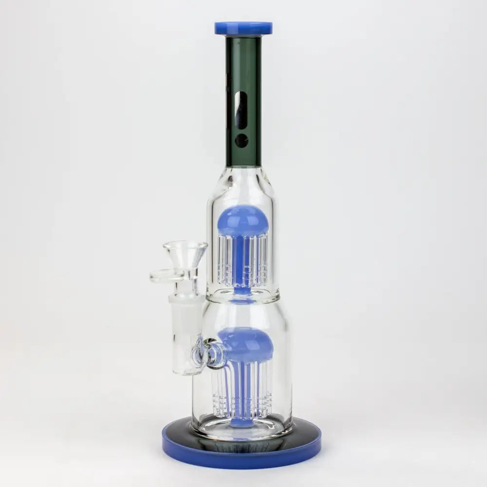 11" Infyniti double percolator glass bubbler_4