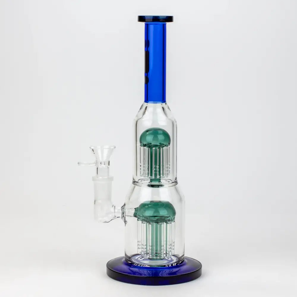 11" Infyniti double percolator glass bubbler_7