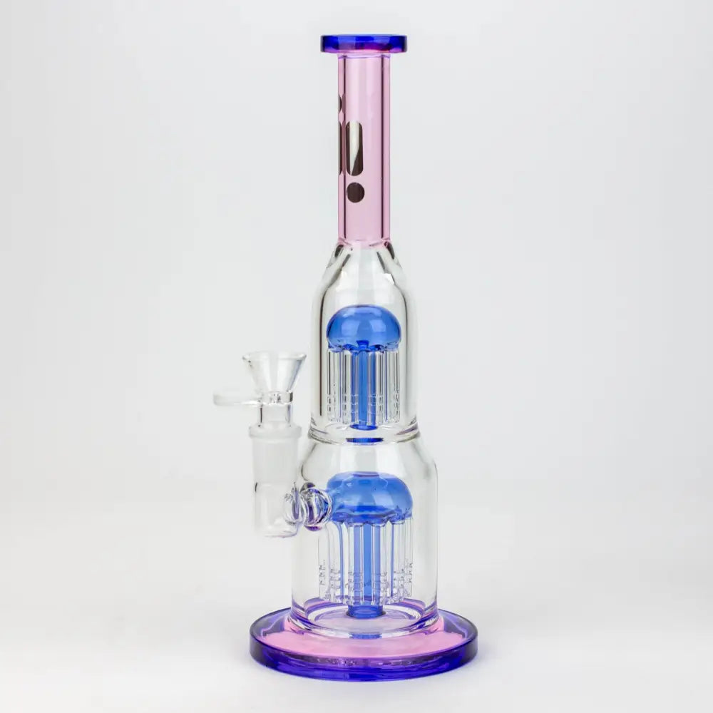 11" Infyniti double percolator glass bubbler_5