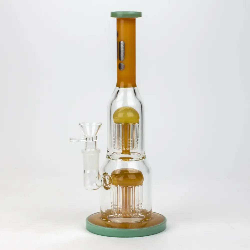 11" Infyniti double percolator glass bubbler_6