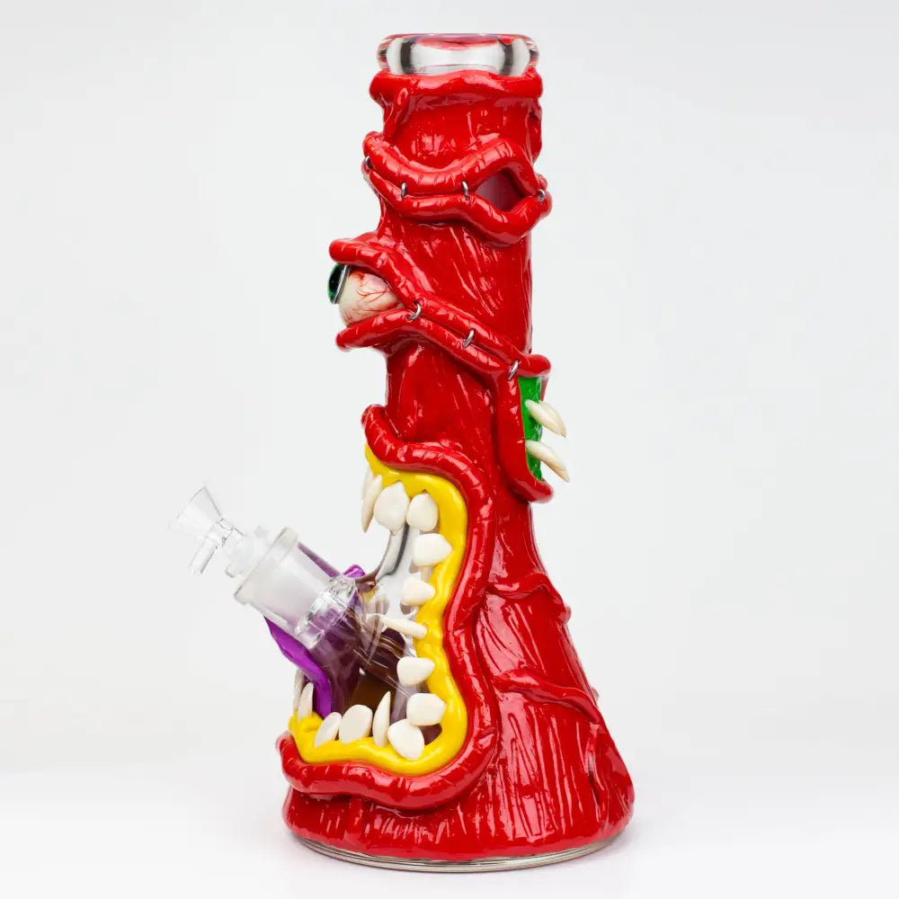 12.5"  Resin 3D artwork 7mm glass beaker water bong [TS101]_9