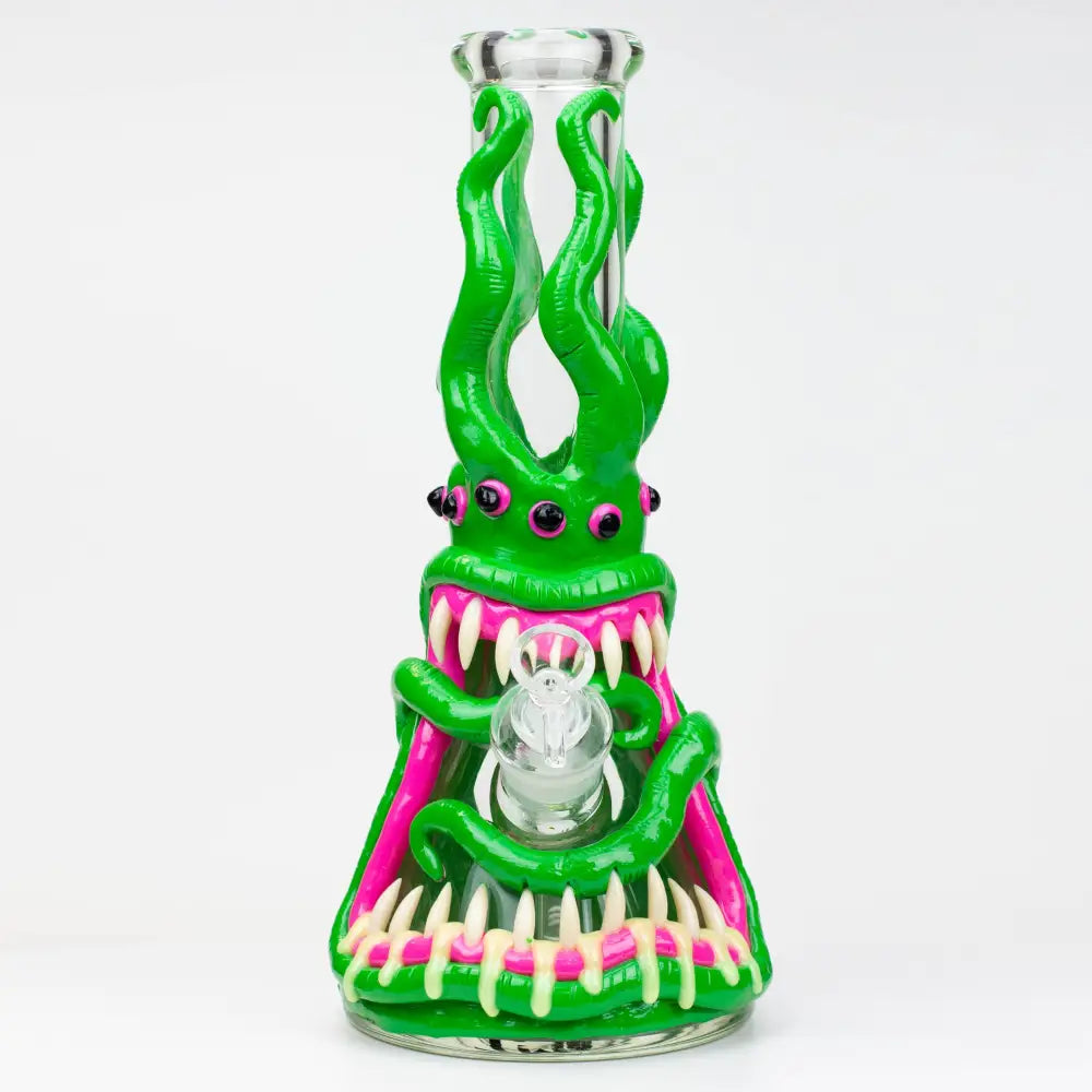 12.5"  Resin 3D artwork 7mm glass beaker water bong [TS102]_10