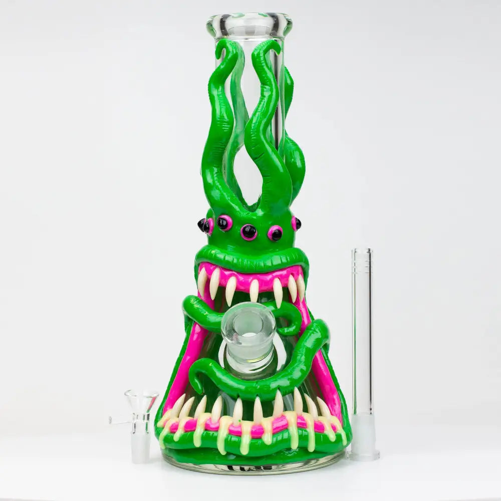 12.5"  Resin 3D artwork 7mm glass beaker water bong [TS102]_4