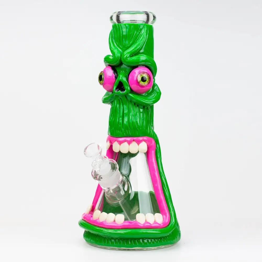 12.5"  Resin 3D artwork 7mm glass beaker water bong [TS103]_8