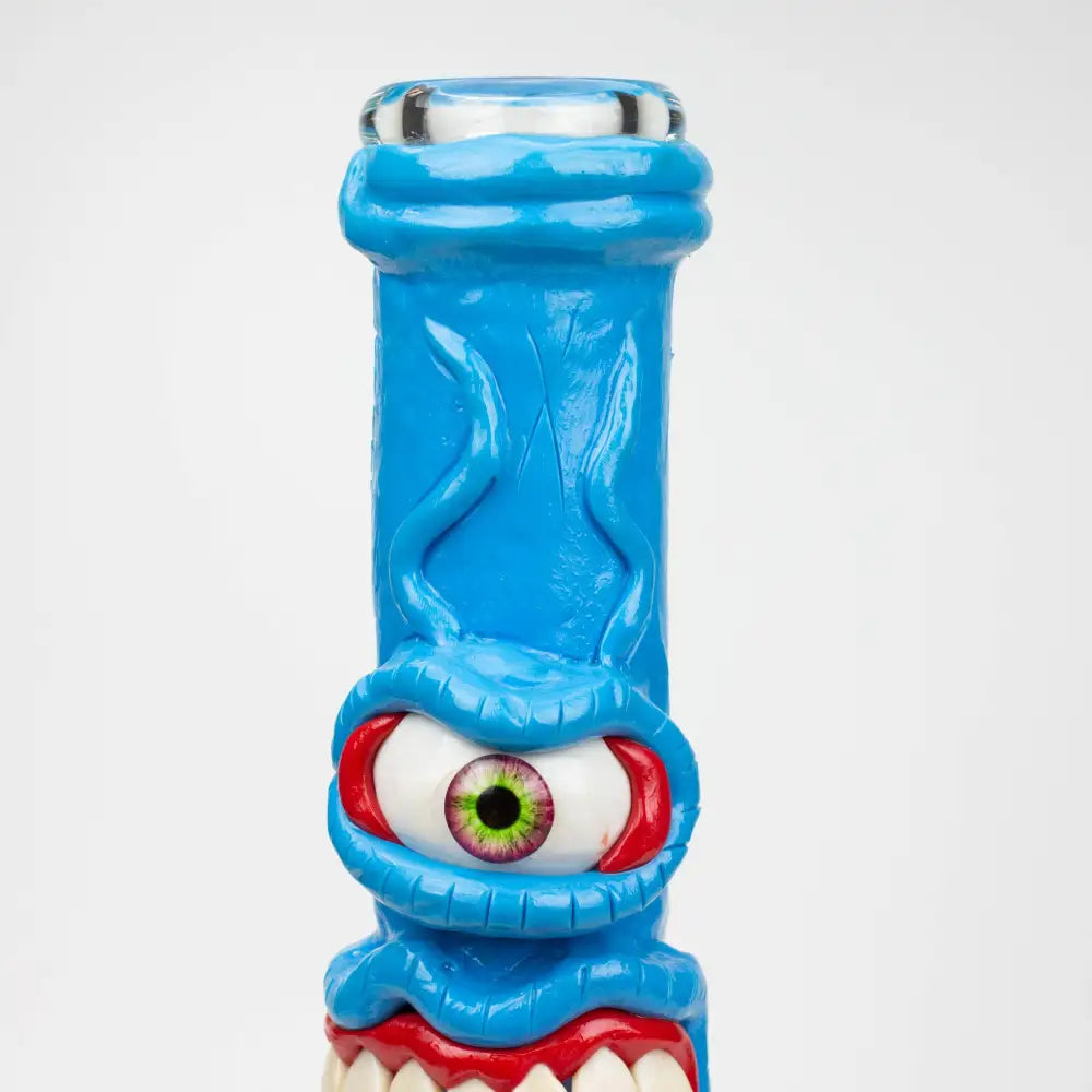 12.5"  Resin 3D artwork 7mm glass beaker water bong [TS104]_12