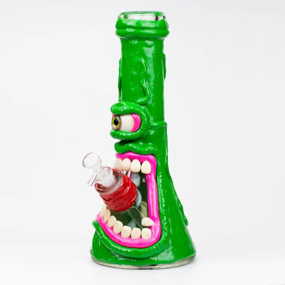 12.5"  Resin 3D artwork 7mm glass beaker water bong [TS104]_7