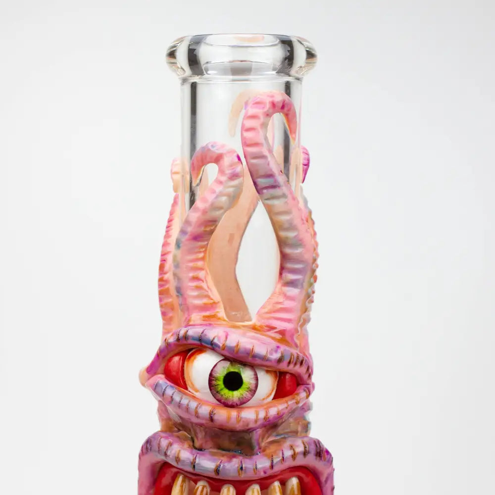 12.5"  Resin 3D artwork 7mm glass beaker water bong [TS105]_3