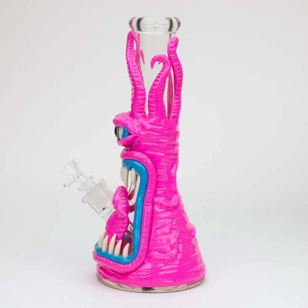 12.5"  Resin 3D artwork 7mm glass beaker water bong [TS112]_9