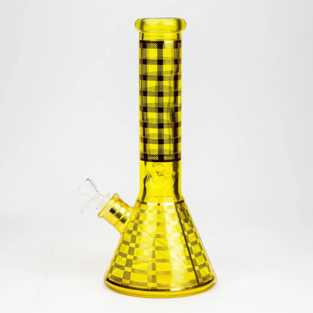 12" 7mm glass neon beaker water bong_12