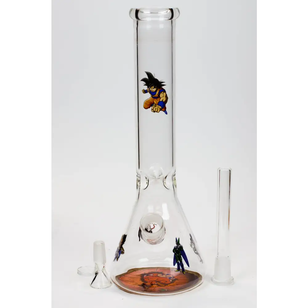 12" Cartoon beaker glass water bong_2