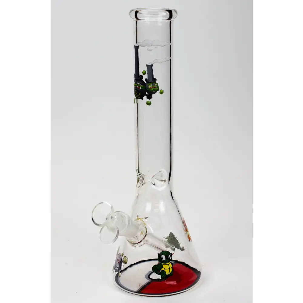 12" Cartoon beaker glass water bong_9