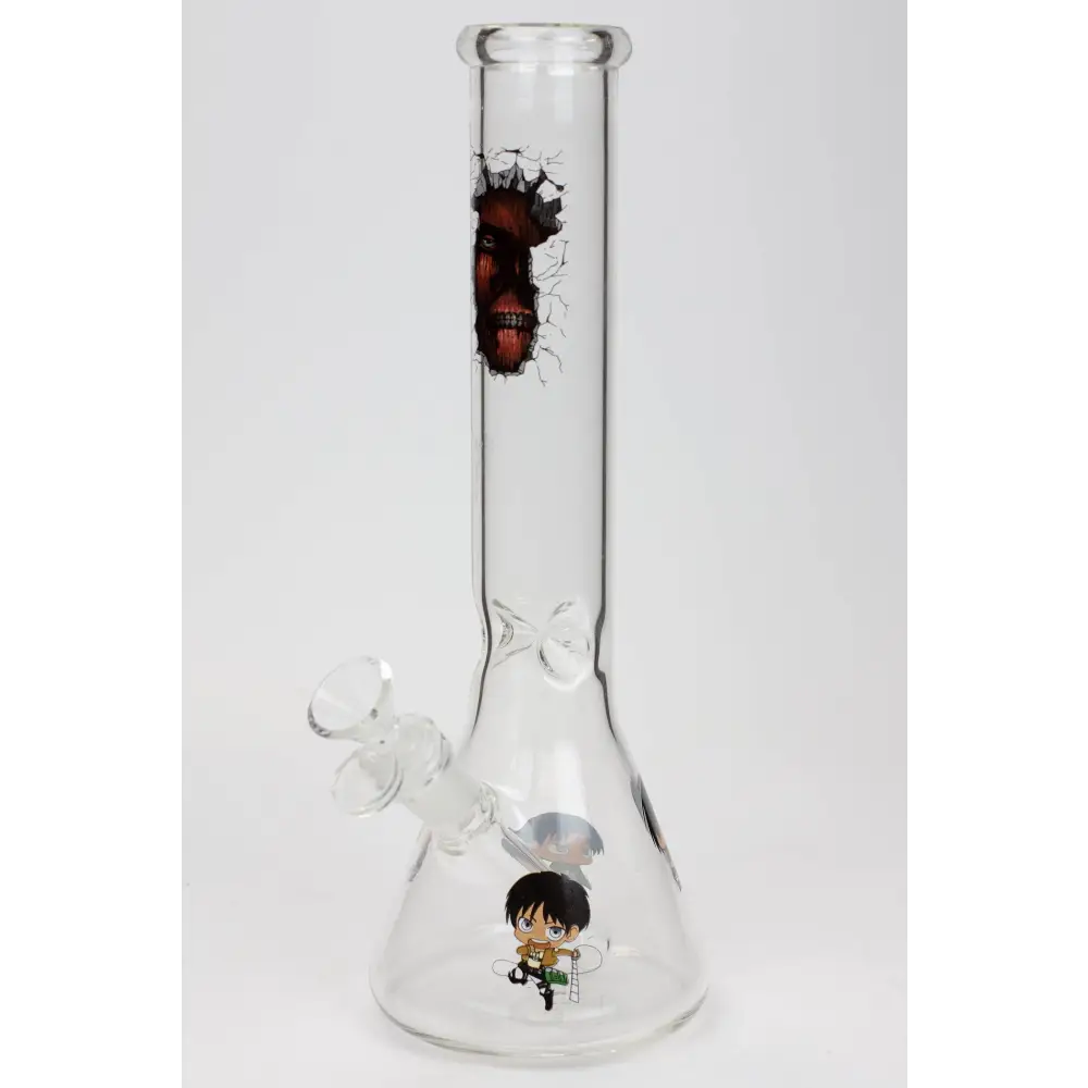 12" Cartoon beaker glass water bong_3