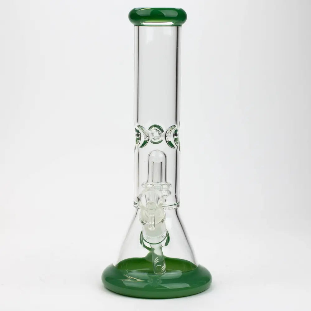 12" Color Bottom Glass Bong with shower head [C1503]_13