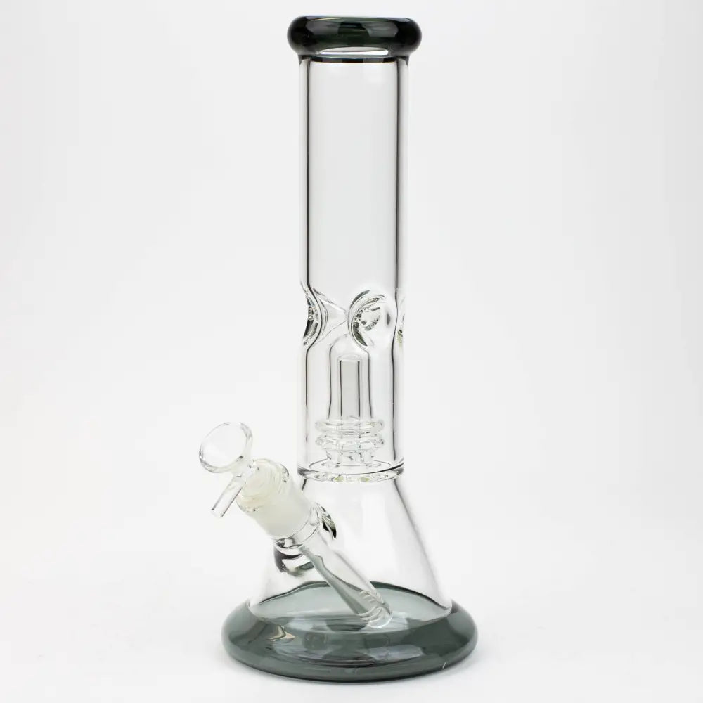 12" Color Bottom Glass Bong with shower head [C1503]_7