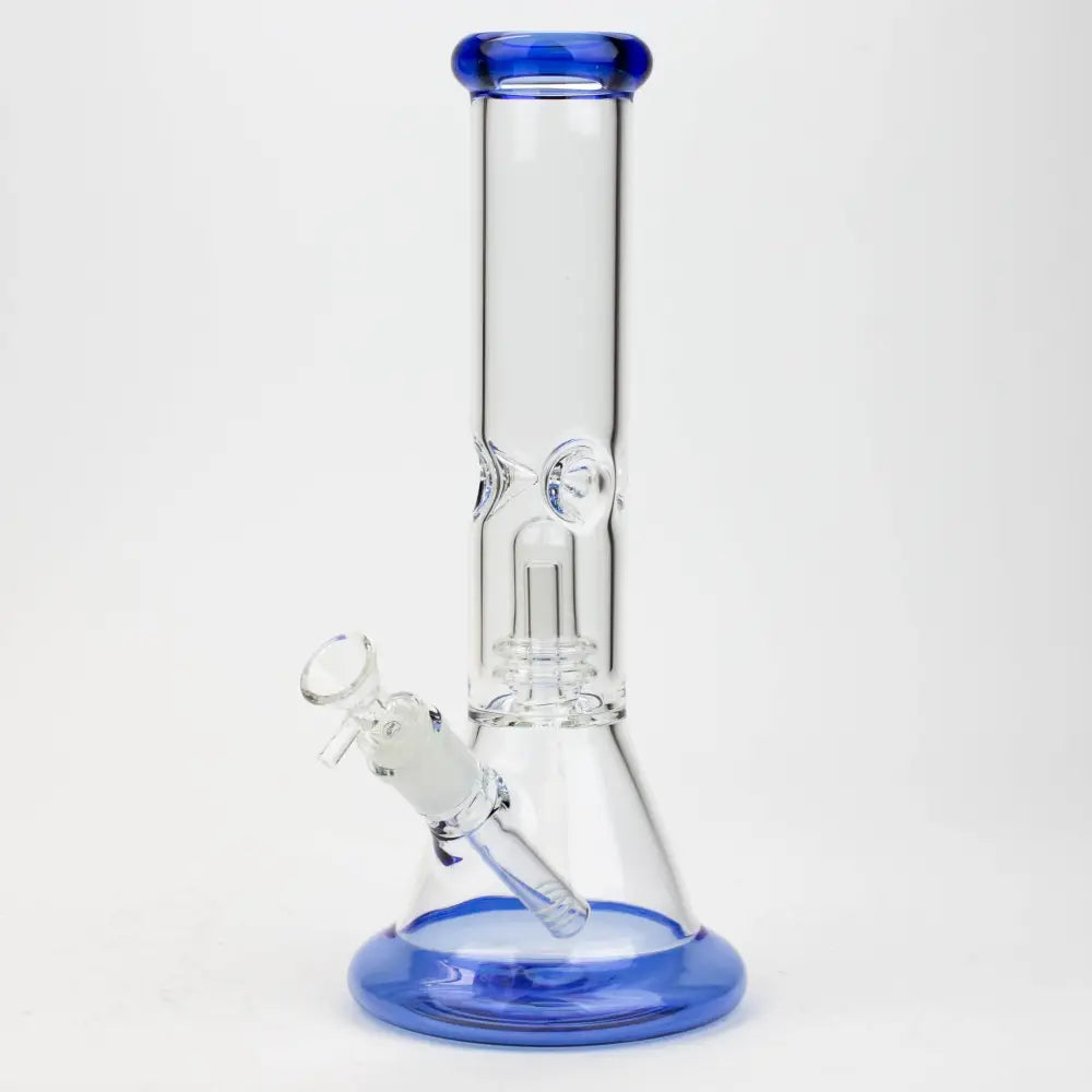 12" Color Bottom Glass Bong with shower head [C1503]_9