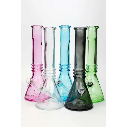 12" colored soft glass water bong_0