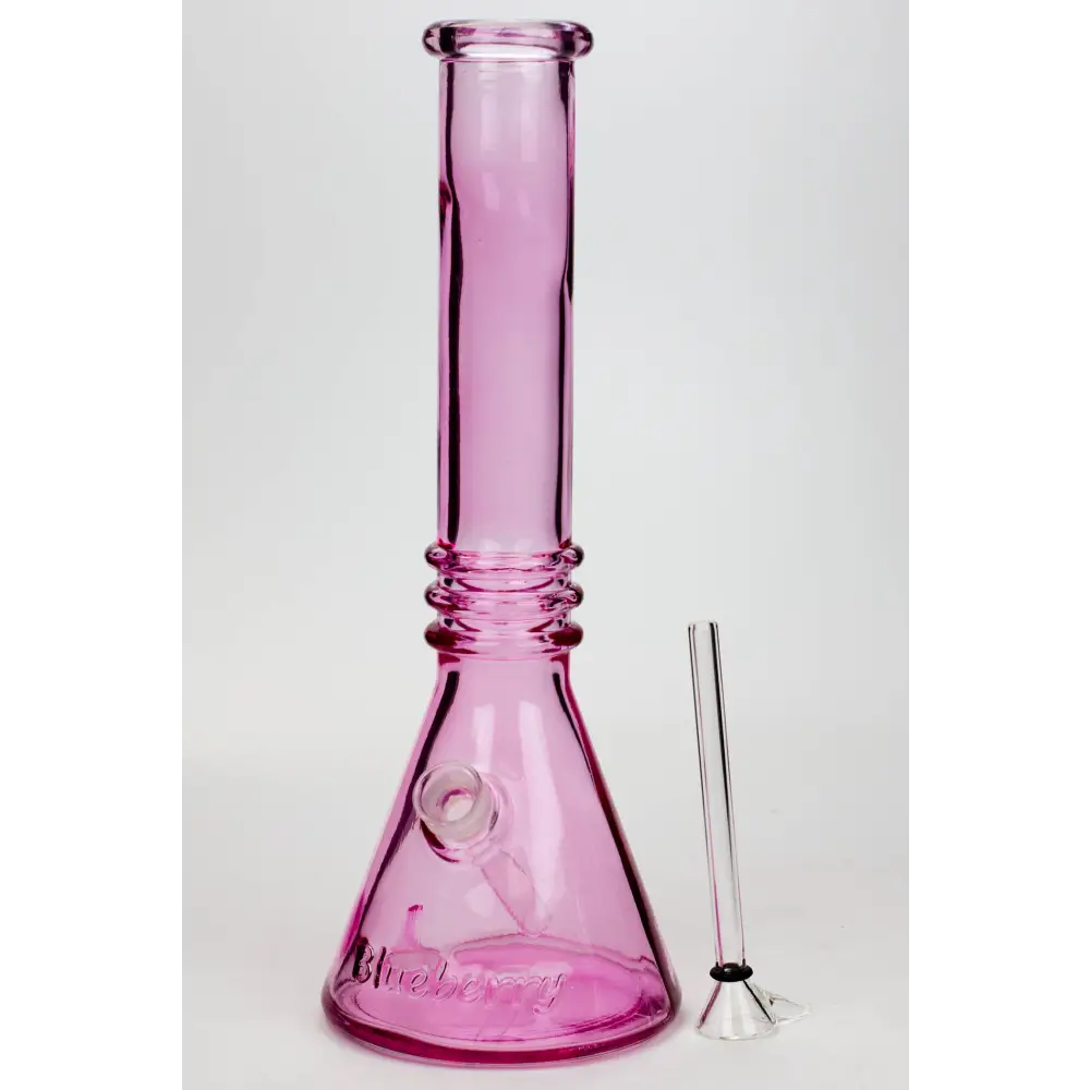 12" colored soft glass water bong_4