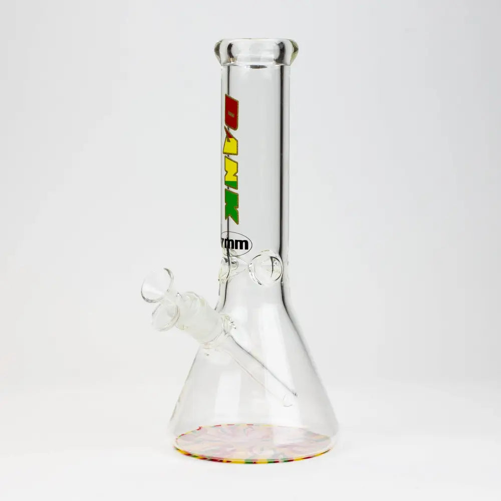 12" DANK beaker 7 mm glass bong with Colour Bottom_0