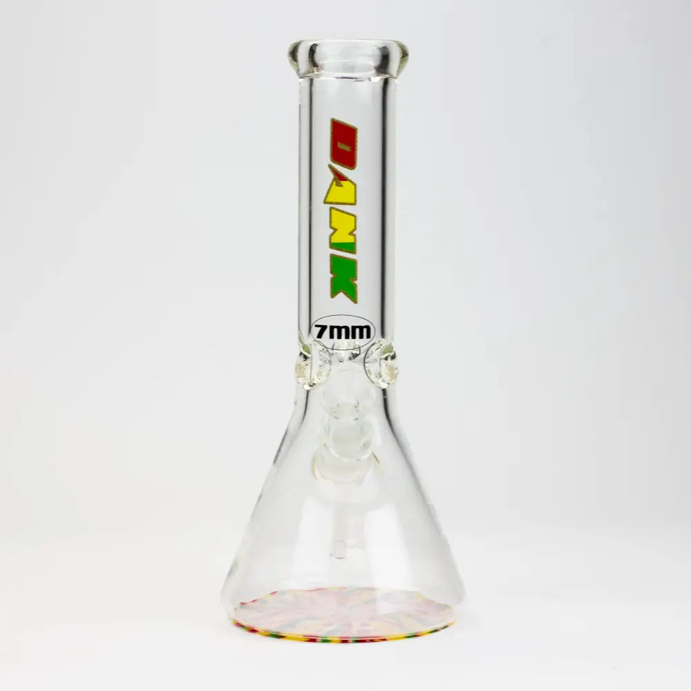 12" DANK beaker 7 mm glass bong with Colour Bottom_2