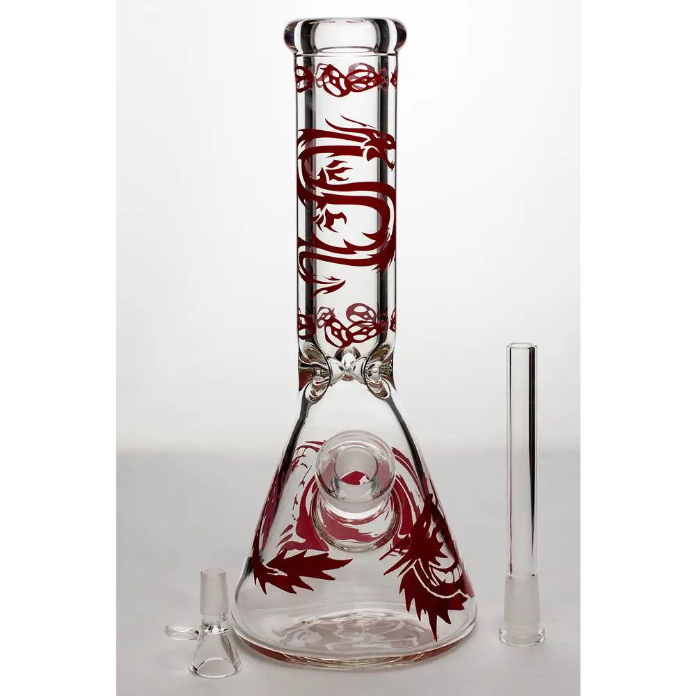 12" Dragon 9 mm thick glass beaker bong_1