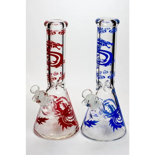 12" Dragon 9 mm thick glass beaker bong_0