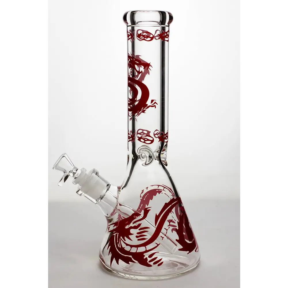 12" Dragon 9 mm thick glass beaker bong_5