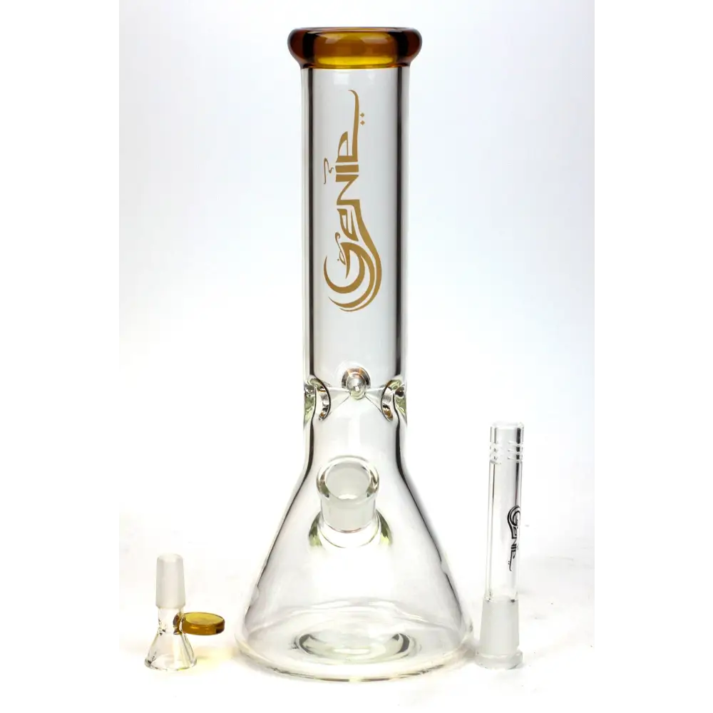 12" Genie Classic beaker glass water bong_5