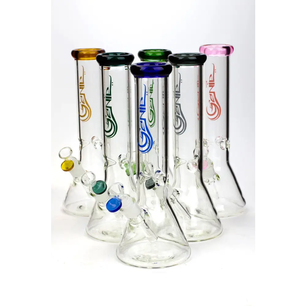 12" Genie Classic beaker glass water bong_0