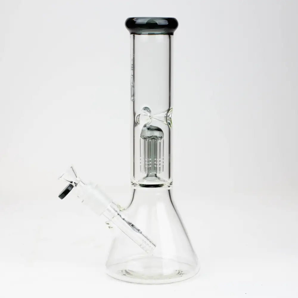 12" Genie-Tree arms color accented glass water bong_13