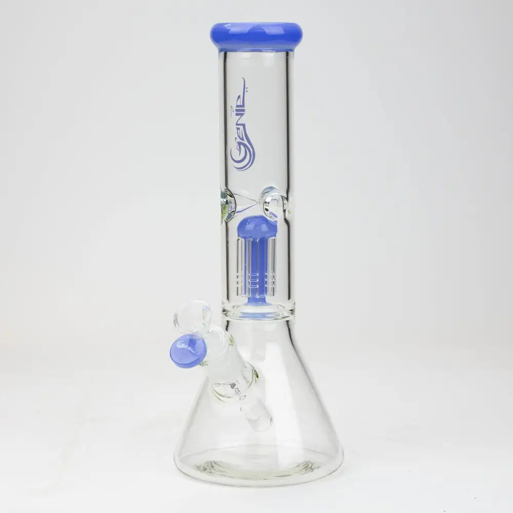 12" Genie-Tree arms color accented glass water bong_8