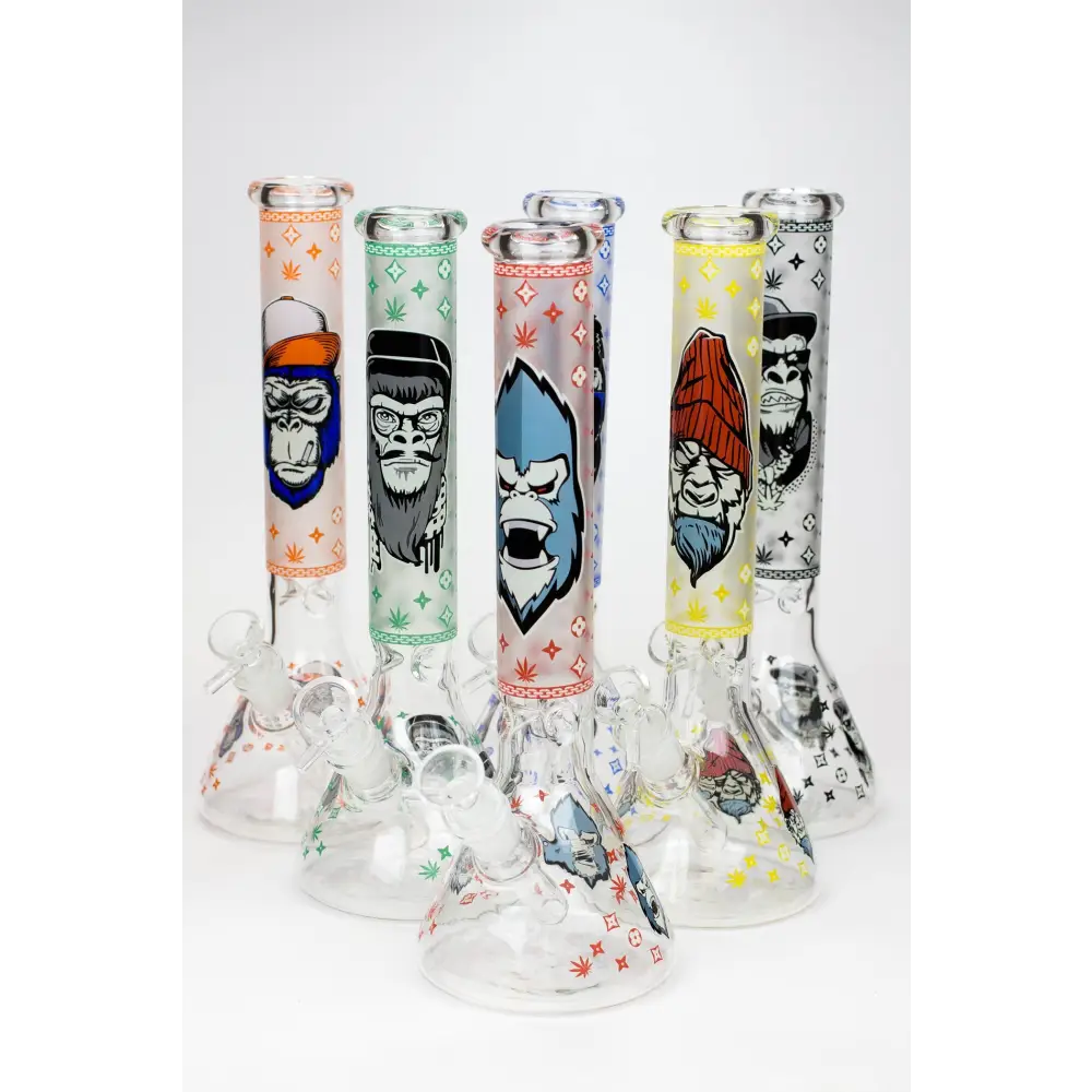 12" Gorilla glass water bong-Glow in the dark_0