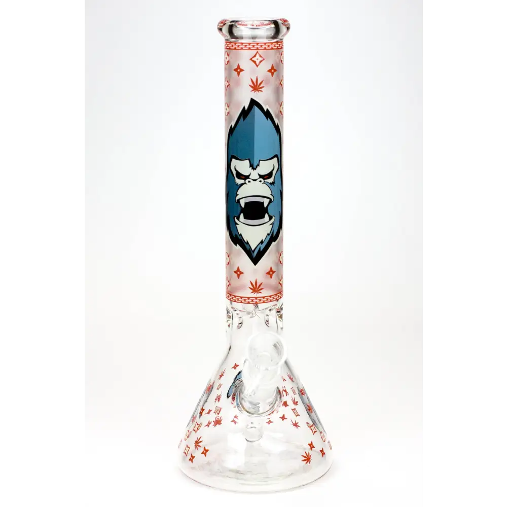 12" Gorilla glass water bong-Glow in the dark_12