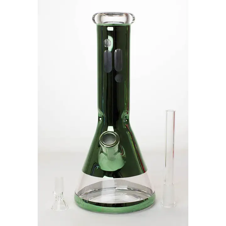 12" Infyniti 7 mm metallic classic beaker bong_3