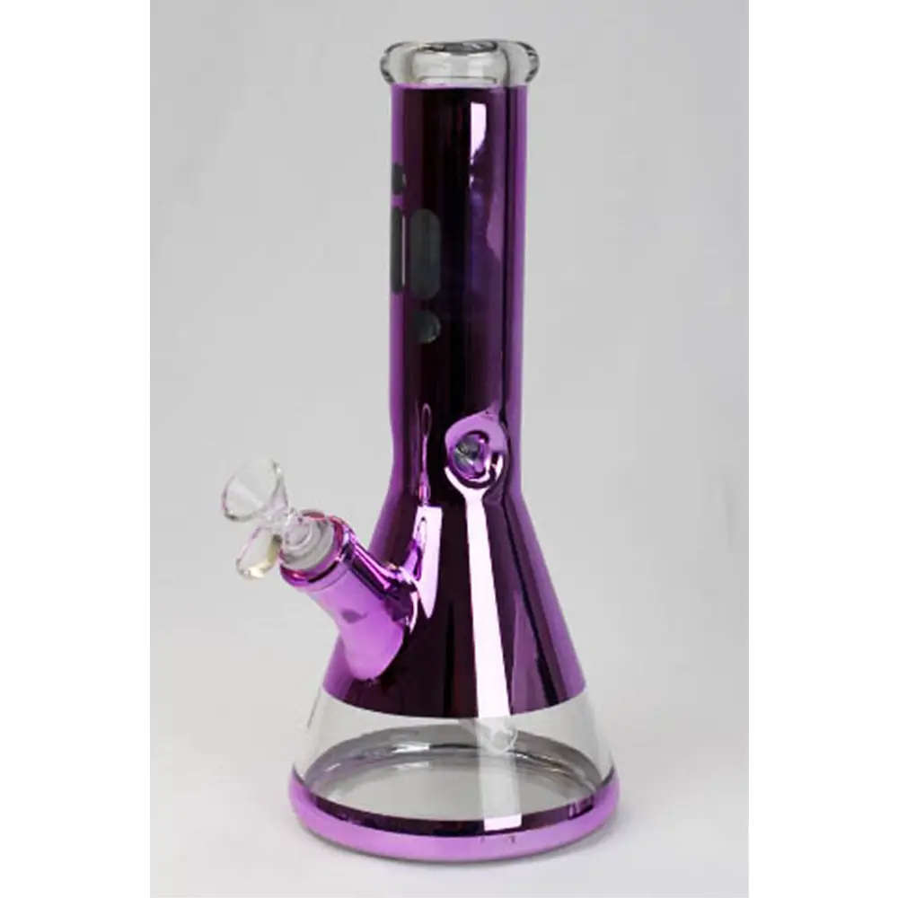 12" Infyniti 7 mm metallic classic beaker bong_5