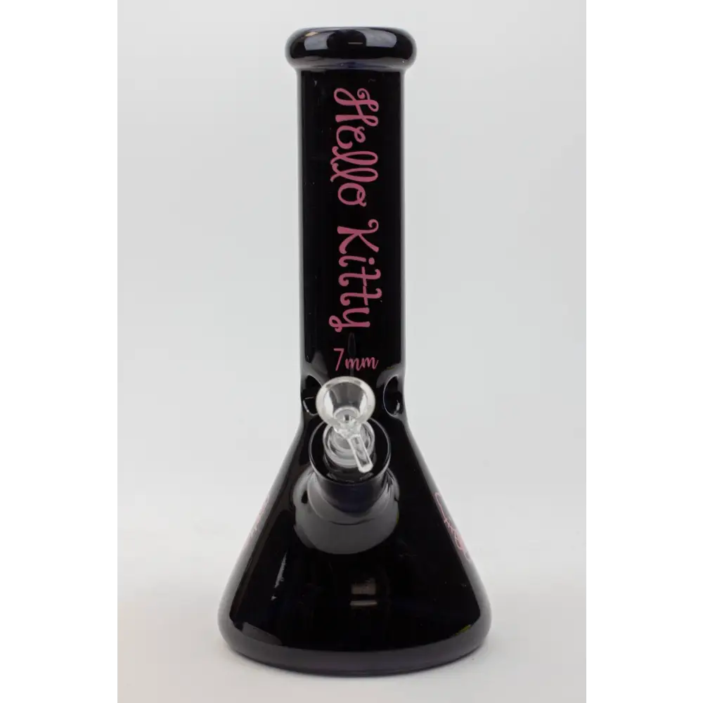 12" Kitty black 7 mm glass beaker bong [CD2001]_3