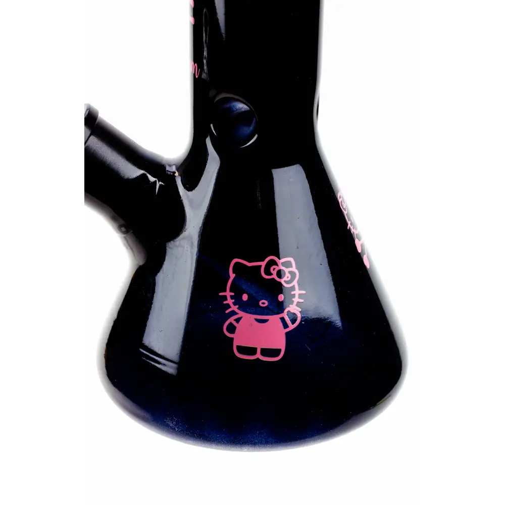 12" Kitty black 7 mm glass beaker bong [CD2001]_1