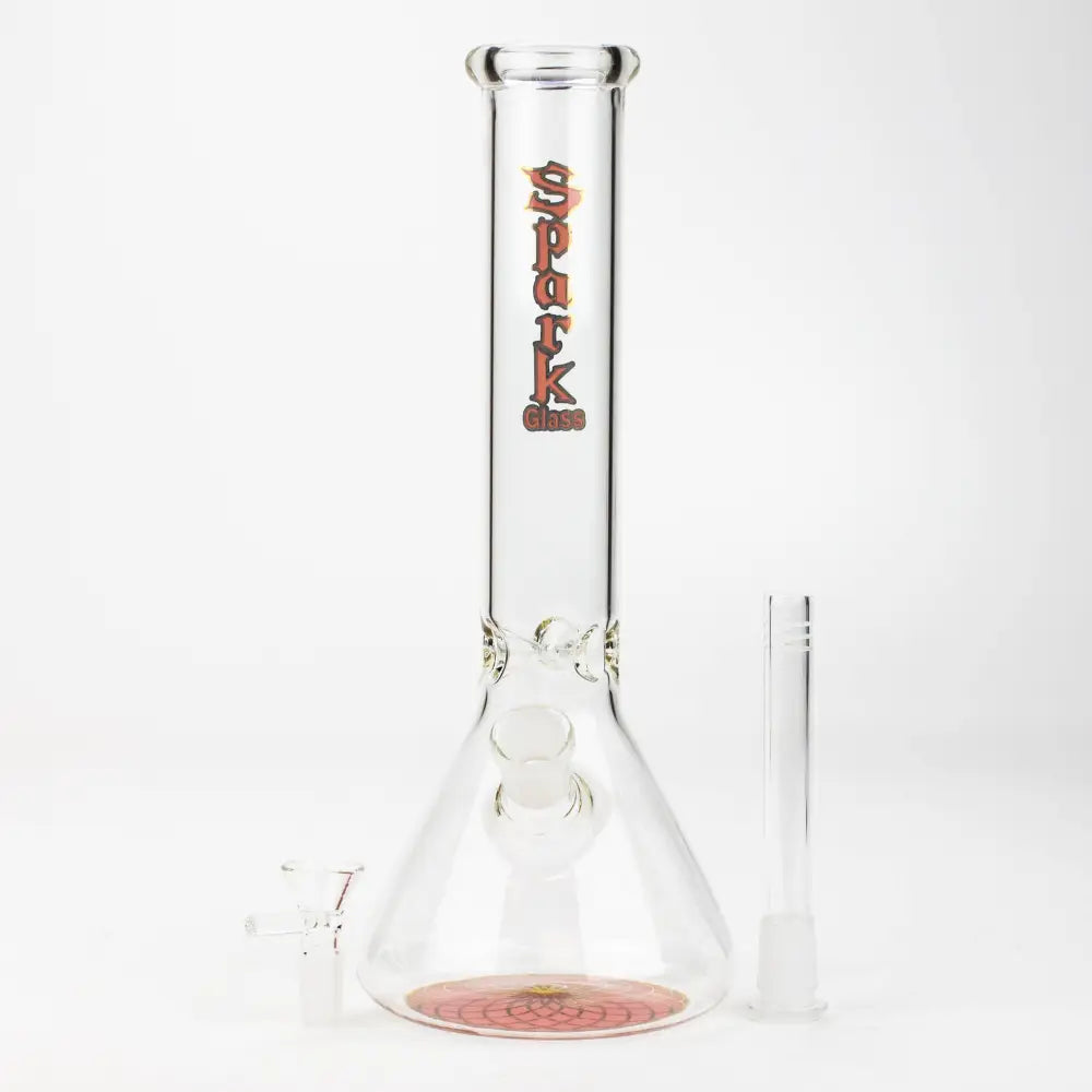 12" SPARK beaker glass water bong_6